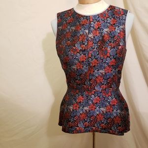 BCBG Maxazria, Embroidered Peplum Top